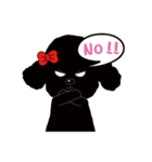 Black poodle and its friends（個別スタンプ：16）