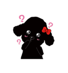 Black poodle and its friends（個別スタンプ：18）
