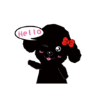 Black poodle and its friends（個別スタンプ：19）