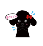 Black poodle and its friends（個別スタンプ：20）