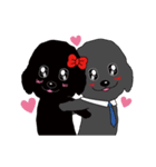 Black poodle and its friends（個別スタンプ：21）