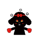 Black poodle and its friends（個別スタンプ：22）