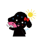 Black poodle and its friends（個別スタンプ：23）