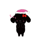 Black poodle and its friends（個別スタンプ：24）