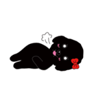 Black poodle and its friends（個別スタンプ：30）