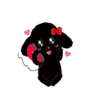 Black poodle and its friends（個別スタンプ：32）