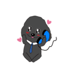 Black poodle and its friends（個別スタンプ：33）