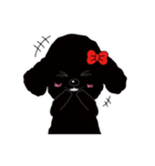 Black poodle and its friends（個別スタンプ：36）