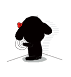Black poodle and its friends（個別スタンプ：37）