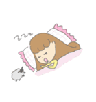 女の子と子犬（個別スタンプ：2）