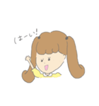 女の子と子犬（個別スタンプ：3）
