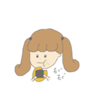 女の子と子犬（個別スタンプ：4）