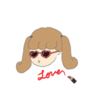 女の子と子犬（個別スタンプ：19）
