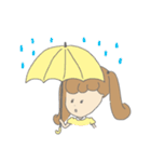 女の子と子犬（個別スタンプ：24）