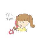 女の子と子犬（個別スタンプ：27）