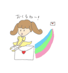 女の子と子犬（個別スタンプ：28）