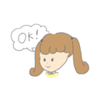 女の子と子犬（個別スタンプ：35）