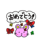 ピンクラビットベア（個別スタンプ：31）