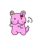 ピンクラビットベア（個別スタンプ：35）