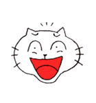 変顔ねこ。（個別スタンプ：1）
