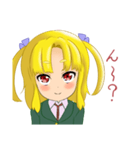 女の子スタンプ 黄色ちゃん（個別スタンプ：2）