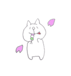 ゆるいしろねこスタンプ（個別スタンプ：1）