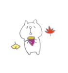 ゆるいしろねこスタンプ（個別スタンプ：3）