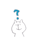 ゆるいしろねこスタンプ（個別スタンプ：7）