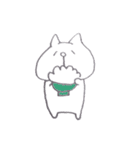 ゆるいしろねこスタンプ（個別スタンプ：10）