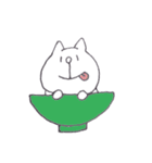 ゆるいしろねこスタンプ（個別スタンプ：11）