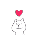ゆるいしろねこスタンプ（個別スタンプ：13）