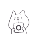 ゆるいしろねこスタンプ（個別スタンプ：15）