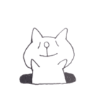ゆるいしろねこスタンプ（個別スタンプ：24）