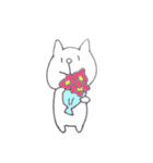 ゆるいしろねこスタンプ（個別スタンプ：26）