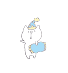 ゆるいしろねこスタンプ（個別スタンプ：35）