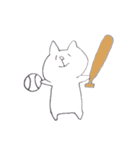 ゆるいしろねこスタンプ（個別スタンプ：38）