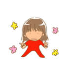 女の子の楽しいスタンプ（個別スタンプ：7）