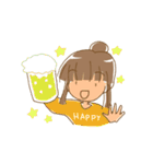 女の子の楽しいスタンプ（個別スタンプ：16）