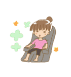 女の子の楽しいスタンプ（個別スタンプ：17）