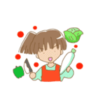 女の子の楽しいスタンプ（個別スタンプ：24）