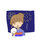 女の子の楽しいスタンプ（個別スタンプ：30）