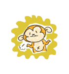 ゆるゆる猿兎猫（個別スタンプ：3）