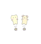 いぬとねこ(ゆるめ。)（個別スタンプ：1）