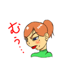 喜怒哀楽女子。（個別スタンプ：38）
