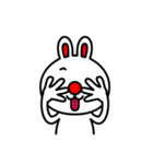 赤鼻で片眉毛なウサギの表現（個別スタンプ：13）