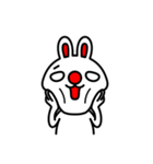 赤鼻で片眉毛なウサギの表現（個別スタンプ：23）