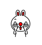 赤鼻で片眉毛なウサギの表現（個別スタンプ：31）