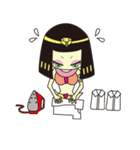 紀元前系女子・アメンちゃん＆クレアちゃん（個別スタンプ：37）