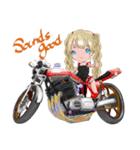 バイクとモモちゃん。（個別スタンプ：3）