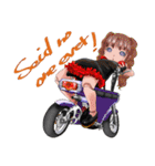 バイクとモモちゃん。（個別スタンプ：8）